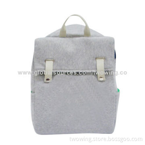 Backpack with single shoulder strap, with top webbing handle, cotton fabric